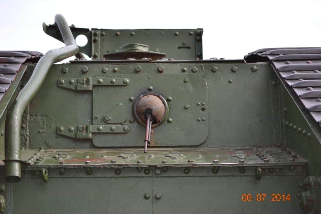 Танк Mk. V. Задняя пулеметная установка крупным планом